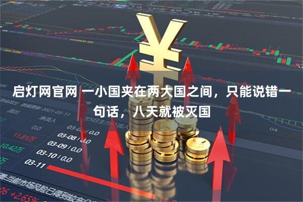 启灯网官网 一小国夹在两大国之间，只能说错一句话，八天就被灭国